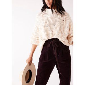 NWT Free People Seasons Change Sweater / Alabaster